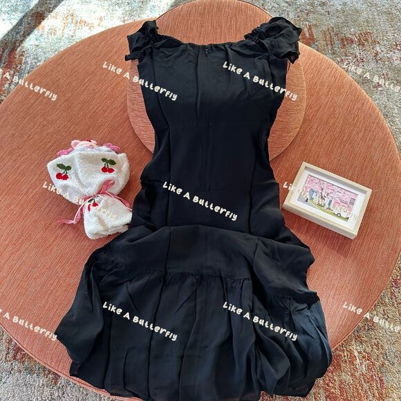 Sale🦋Reformation Butterfly Dress - Black - Picture 11 of 13